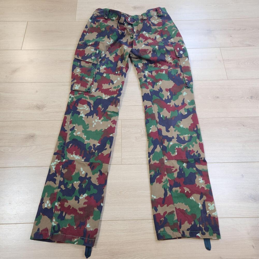 Vintage Swiss Army Alpenflage Camo Cargo Pants Mens 30x32 Multicolor Canvas Army